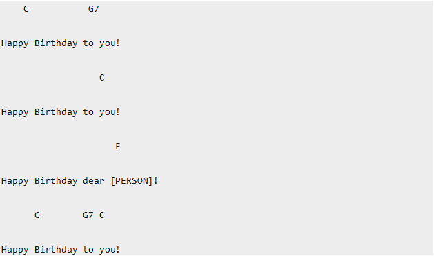 Happy Birthday Ukulele chords, tabs, notes for beginners